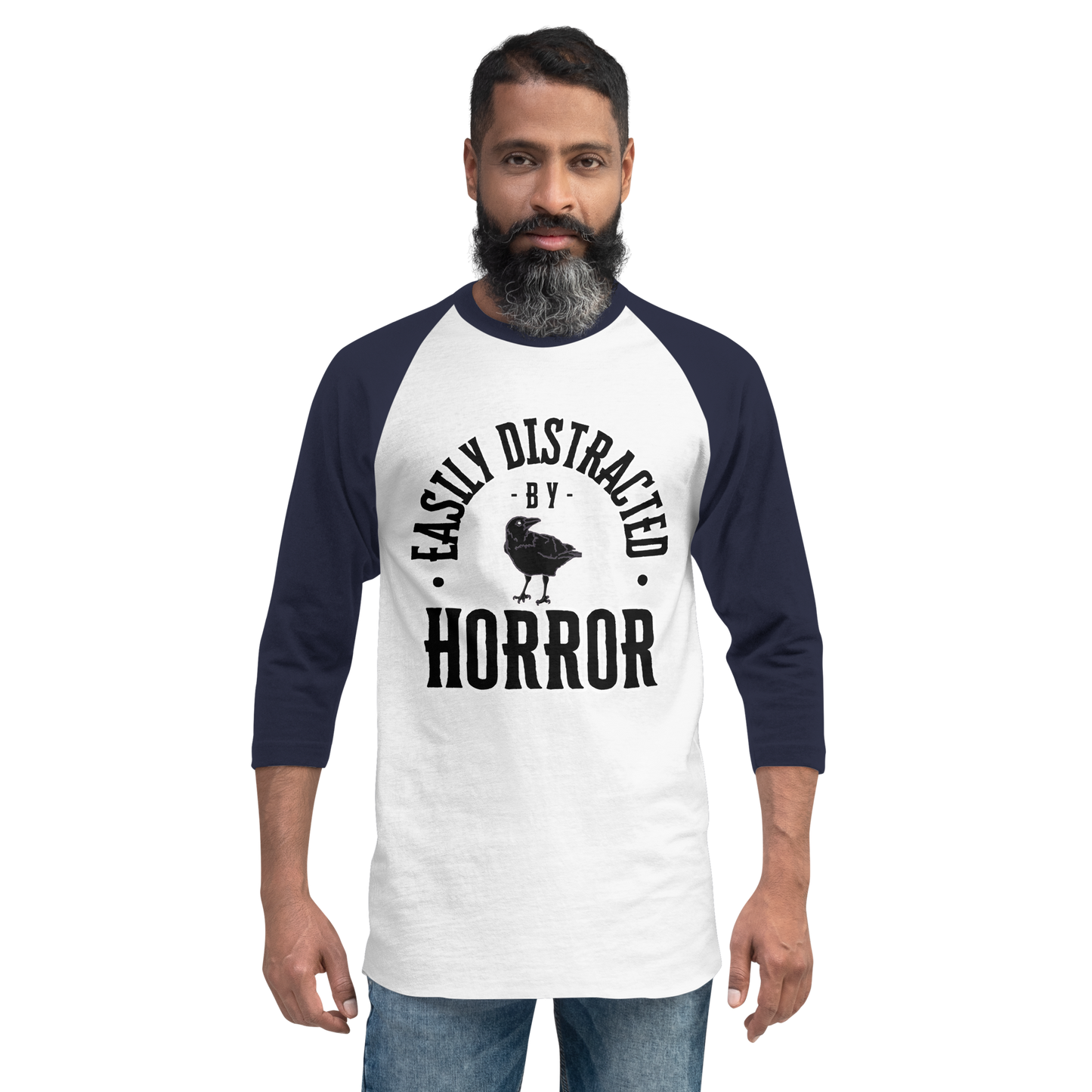 Easily Horror 3/4 sleeve raglan shirt